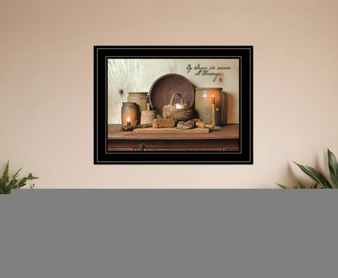 By Grace 3 Black Framed Print Kitchen Wall Art