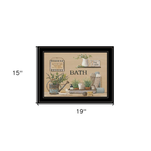Farmhouse Bath Black Framed Print Bathroom Wall Art