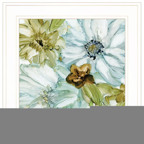 Sea glass Garden I 2 White Framed Print Wall Art