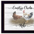 Set Of Two Country Living Black Framed Print Wall Art