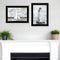 Set Of Two Lighthouse Sailboat 2 Black Framed Print Wall Art