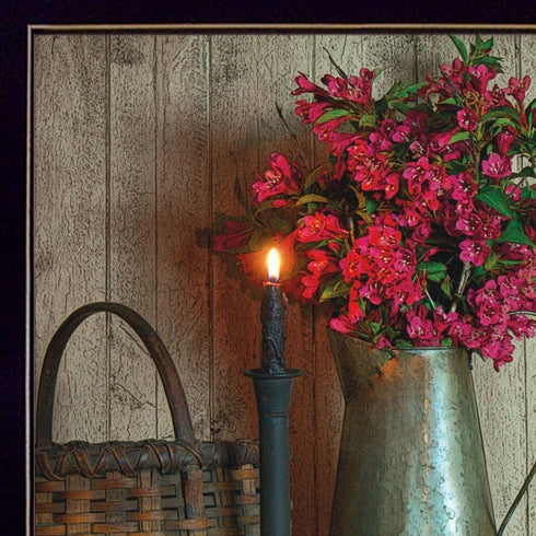 Set Of Two Country Candlelight Black Framed Print Wall Art