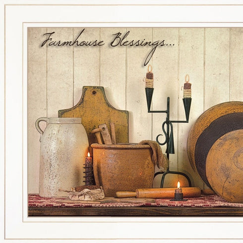Set Of Two What I Love Most 1 White Framed Print Kitchen Wall Art