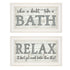 Set Of Two Bath Relax 1 White Framed Print Bathroom Wall Art