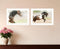 Set Of Two Wild Horses White Framed Print Wall Art