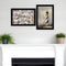 Set Of Two Cape Hatteras Lighthouse and Sea Shells 4 Black Framed Print Wall Art
