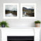 Set Of Two Winter Landscape 1 White Framed Print Wall Art