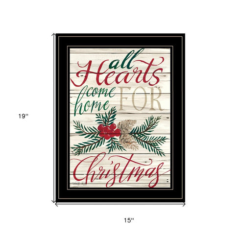 Home For Christmas 2 Black Framed Print Wall Art