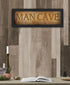 Man Cave 1 Black Framed Print Wall Art
