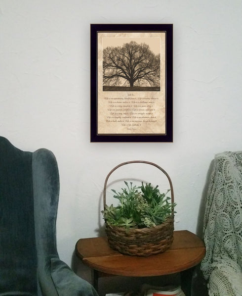 Life Is 8 Black Framed Print Wall Art