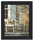 Reflecting Time Black Framed Print Wall Art