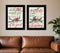 Set Of Two All Hearts Come Home for Christmas 2 Black Framed Print Wall Art