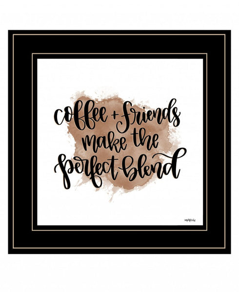 Coffee and Friends 2 White Framed Print Wall Art