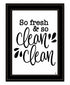 So Clean Clean 2 Black Framed Print Bathroom Wall Art