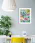 Succulents Paradise 1 White Framed Print Wall Art