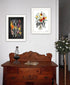 Set Of Two Love and Bloom Black Framed Print Wall Art