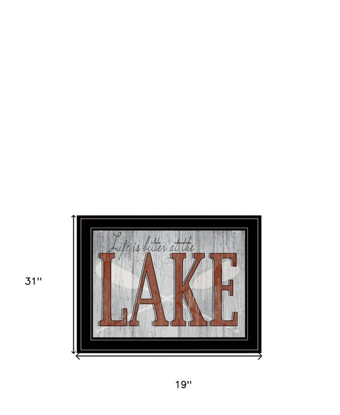 Set Of Two Lake Life is Better 3 Black Framed Print Wall Art