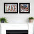 Set Of Two Lake Life is Better 3 Black Framed Print Wall Art