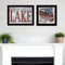 Set Of Two Lake Life is Better 3 Black Framed Print Wall Art