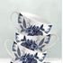 Set Of Two Tea tower with Cups and Sauces White Framed Print Kitchen Wall Art