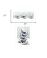 Set Of Two Tea tower with Cups and Sauces White Framed Print Kitchen Wall Art