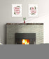 Set Of Two Good Tidings and Joy White Framed Print Wall Art