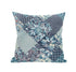 18" Blue White Floral Suede Throw Pillow