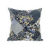 16" Black Yellow Floral Suede Throw Pillow
