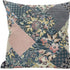 20" Green Peach Floral Suede Throw Pillow
