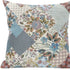 16" Gold Pink Floral Suede Throw Pillow