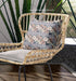 16" Deep Blue Gray Floral Suede Throw Pillow