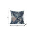 16" Deep Blue Gray Floral Suede Throw Pillow