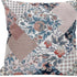 18" White Pink Floral Suede Throw Pillow