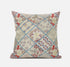 18” Cream Red Patch Suede Throw Pillow