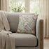 18” Cream Red Patch Suede Throw Pillow