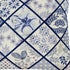 20” White Navy Patch Suede Throw Pillow