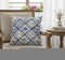 20” White Navy Patch Suede Throw Pillow