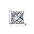 20” White Navy Patch Suede Throw Pillow