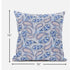 18” Blue Gray Boho Paisley Suede Throw Pillow