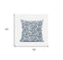 18” Blue Green Boho Paisley Suede Throw Pillow