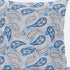 18” Blue Peach Boho Paisley Suede Throw Pillow