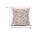 16” Red Beige Boho Paisley Suede Throw Pillow