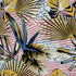 20” Gold Pink Tropical Suede Throw Pillow