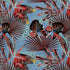 18” Coral Blue Tropical Suede Throw Pillow