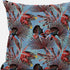 18” Coral Blue Tropical Suede Throw Pillow