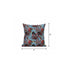18” Coral Blue Tropical Suede Throw Pillow