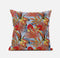 18” Crimson Yellow Tropical Suede Throw Pillow