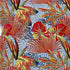 18” Crimson Yellow Tropical Suede Throw Pillow