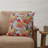 18” Crimson Yellow Tropical Suede Throw Pillow