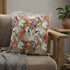 18” White Red Tropical Suede Throw Pillow